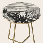 Edvard Munch The Scream Woodblock  Side Table Gallery Image 2