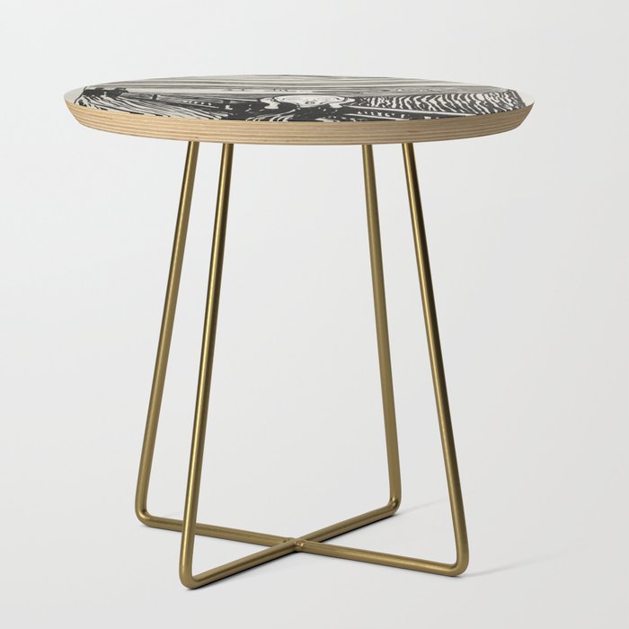 Edvard Munch The Scream Woodblock  Side Table Gallery Image 1