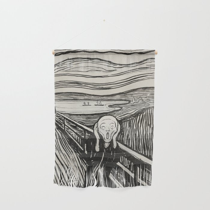 Edvard Munch The Scream Woodblock  Wall Hanging Gallery Image 1