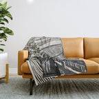 Edvard Munch The Scream Woodblock  Throw Blanket Gallery Image 1
