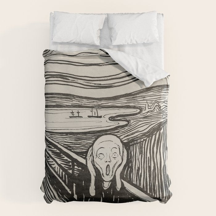 Edvard Munch The Scream Woodblock  Duvet Cover Gallery Image 6