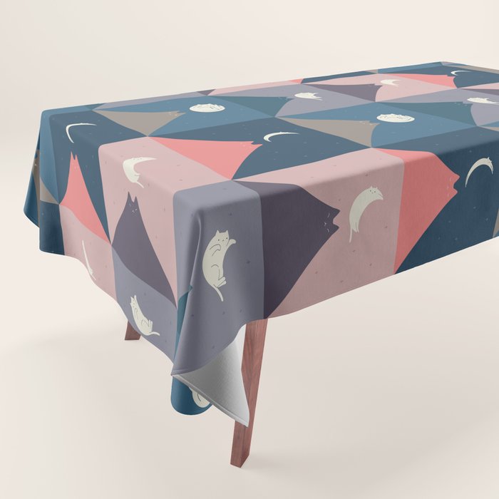 Moon Cat 2x2 Tablecloth Gallery Image 1