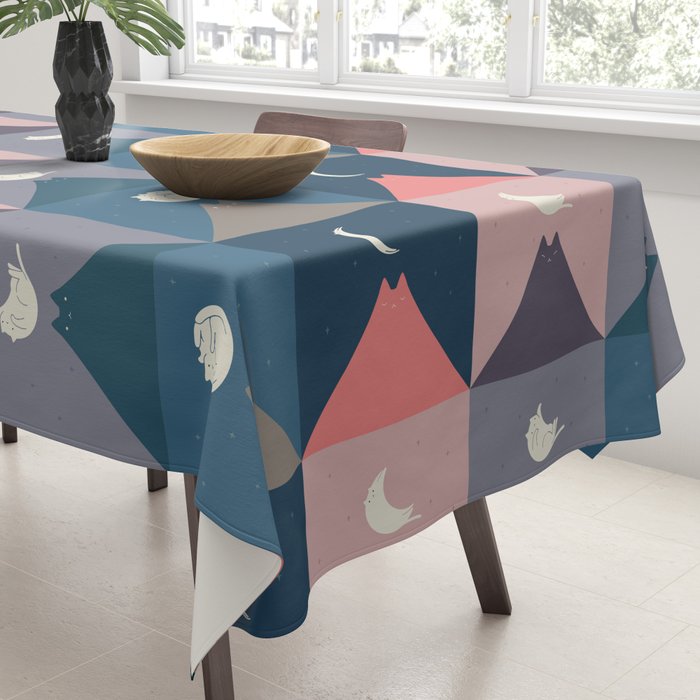 Moon Cat 2x2 Tablecloth Gallery Image 3