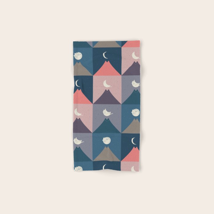 Moon Cat 2x2 Bath Towel Gallery Image 1
