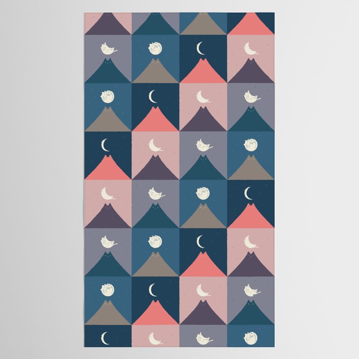 Moon Cat 2x2 Tablecloth Gallery Image 2