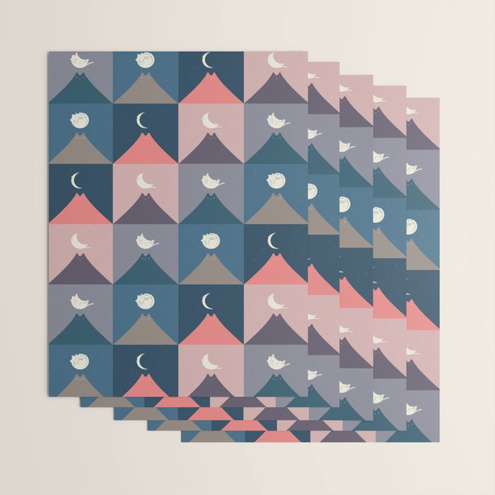 Moon Cat 2x2 Wrapping Paper Gallery Image 3
