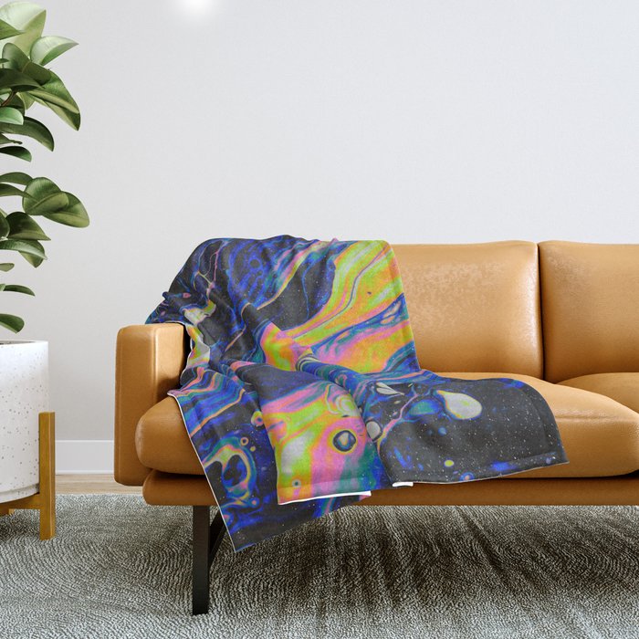 SLOW ICE + OLD MOON Throw Blanket Gallery Image 1