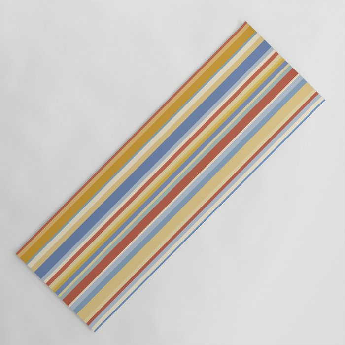 Classic Stripes VIII - 70s Summer Yoga Mat Gallery Image 1
