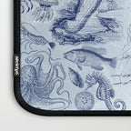 Coral Reef Life Underwater Sea Scene Blue Monochromatic Toile Pattern  Laptop Sleeve Gallery Image 3