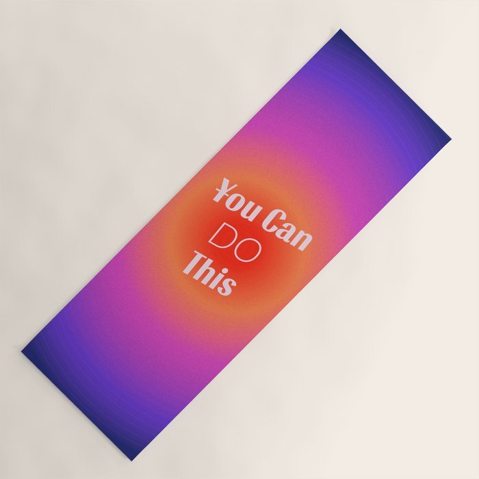 You Can Do This - Gradient Inspirational Quotes Yoga Mat Gallery Image 1