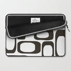 Mid Century Modern Shapes Black And White #society6 #buyart Laptop Sleeve Gallery Image 2