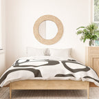 Mid Century Modern Shapes Black And White #society6 #buyart Duvet Cover Gallery Image 3