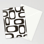 Mid Century Modern Shapes Black And White #society6 #buyart Stationery Card Gallery Image 2