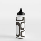 Mid Century Modern Shapes Black And White #society6 #buyart Water Bottle Gallery Image 3