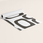 Mid Century Modern Shapes Black And White #society6 #buyart Yoga Mat Gallery Image 2