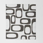 Mid Century Modern Shapes Black And White #society6 #buyart Throw Blanket Gallery Image 2