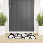 Mid Century Modern Shapes Black And White #society6 #buyart Welcome Mat Gallery Image 3