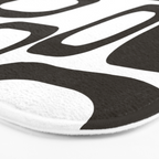 Mid Century Modern Shapes Black And White #society6 #buyart Bath Mat Gallery Image 3