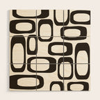 Mid Century Modern Shapes Black And White #society6 #buyart Wood Wall Art Gallery Image 1