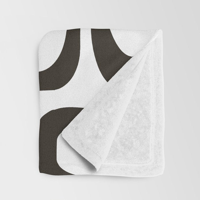 Mid Century Modern Shapes Black And White #society6 #buyart Throw Blanket Gallery Image 3
