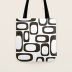 Mid Century Modern Shapes Black And White #society6 #buyart Tote Bag Gallery Image 1