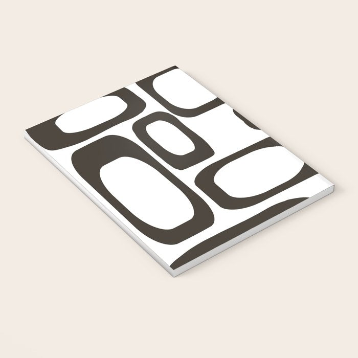Mid Century Modern Shapes Black And White #society6 #buyart Notebook Gallery Image 3