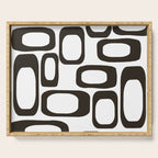 Mid Century Modern Shapes Black And White #society6 #buyart Serving Tray Gallery Image 1