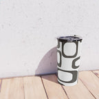 Mid Century Modern Shapes Black And White #society6 #buyart Travel Mug Gallery Image 4