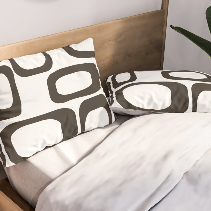 Mid Century Modern Shapes Black And White #society6 #buyart Pillow Sham Gallery Image 2