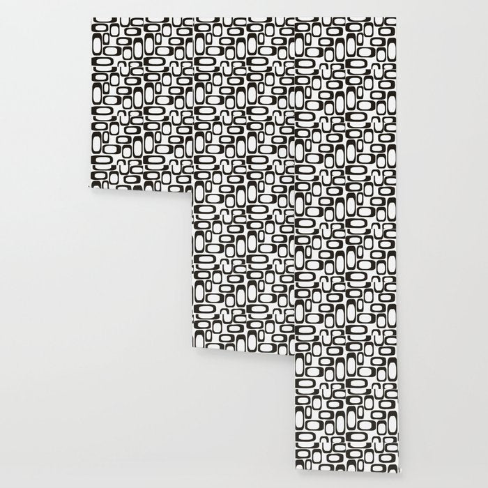 Mid Century Modern Shapes Black And White #society6 #buyart Wallpaper Gallery Image 3