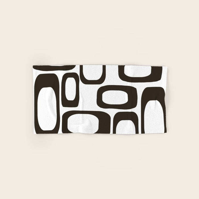 Mid Century Modern Shapes Black And White #society6 #buyart Bath Towel Gallery Image 1