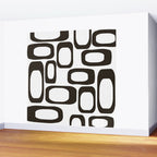 Mid Century Modern Shapes Black And White #society6 #buyart Wall Mural Gallery Image 2