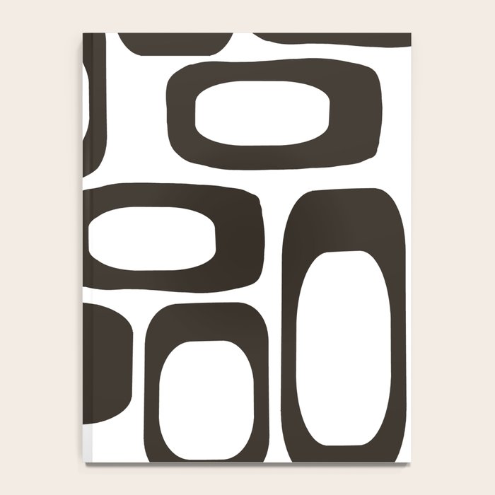 Mid Century Modern Shapes Black And White #society6 #buyart Notebook Gallery Image 4