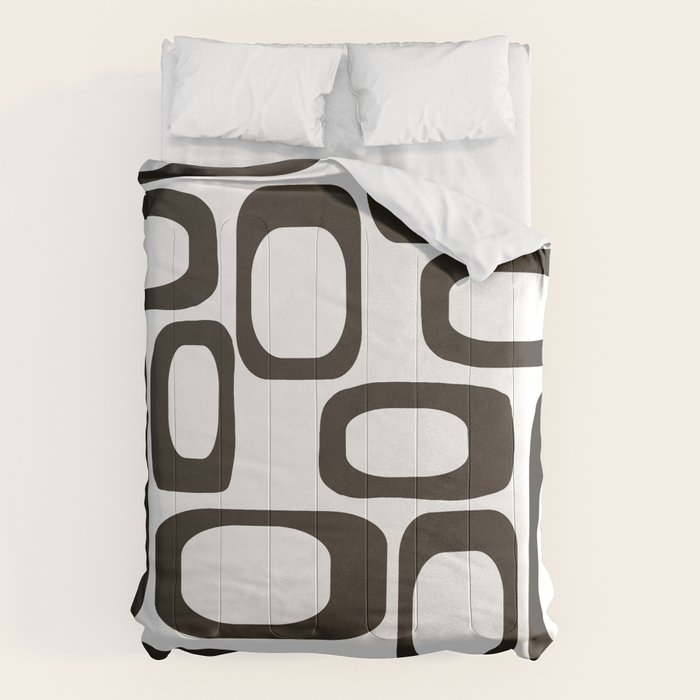 Mid Century Modern Shapes Black And White #society6 #buyart Comforter Gallery Image 6