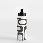 Mid Century Modern Shapes Black And White #society6 #buyart Water Bottle Gallery Image 2