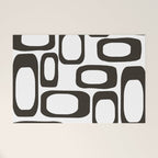 Mid Century Modern Shapes Black And White #society6 #buyart Welcome Mat Gallery Image 1