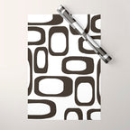 Mid Century Modern Shapes Black And White #society6 #buyart Wrapping Paper Gallery Image 1