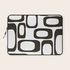 Mid Century Modern Shapes Black And White #society6 #buyart Laptop Sleeve Gallery Image 1