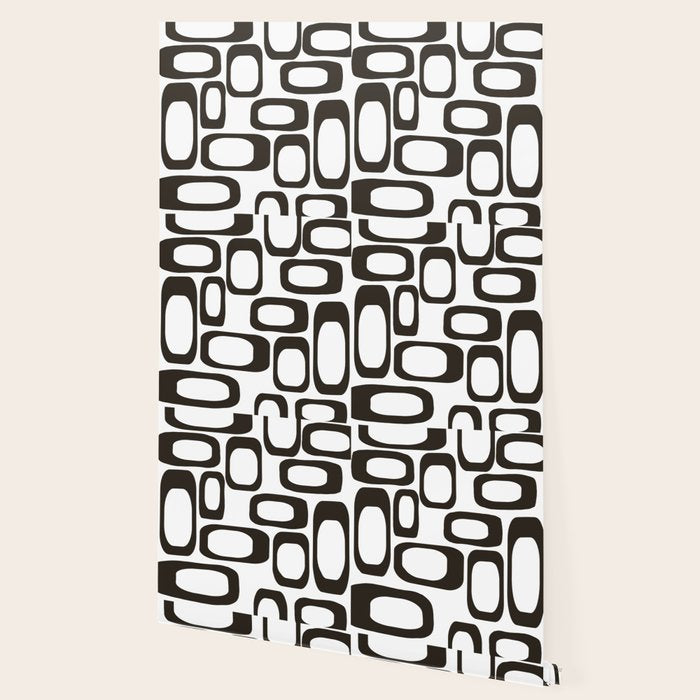 Mid Century Modern Shapes Black And White #society6 #buyart Wallpaper Gallery Image 2