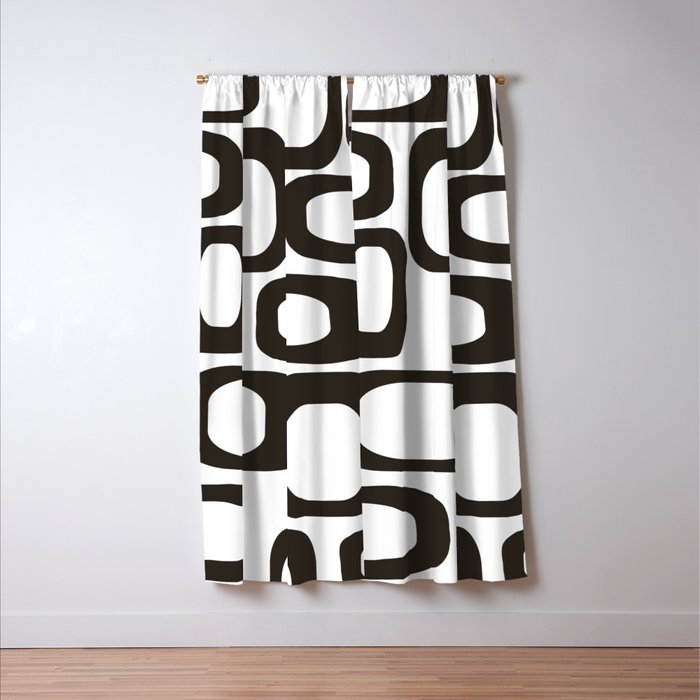 Mid Century Modern Shapes Black And White #society6 #buyart Window Curtain Gallery Image 3