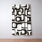 Mid Century Modern Shapes Black And White #society6 #buyart Window Curtain Gallery Image 3