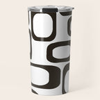 Mid Century Modern Shapes Black And White #society6 #buyart Travel Mug Gallery Image 1
