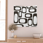 Mid Century Modern Shapes Black And White #society6 #buyart Wall Tapestry Gallery Image 2