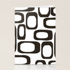 Mid Century Modern Shapes Black And White #society6 #buyart Stationery Card Gallery Image 2