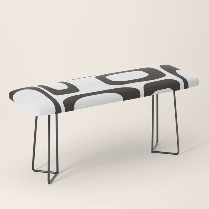 Mid Century Modern Shapes Black And White #society6 #buyart Bench Gallery Image 1