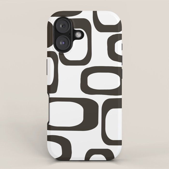 Mid Century Modern Shapes Black And White #society6 #buyart iPhone Case Gallery Image 1