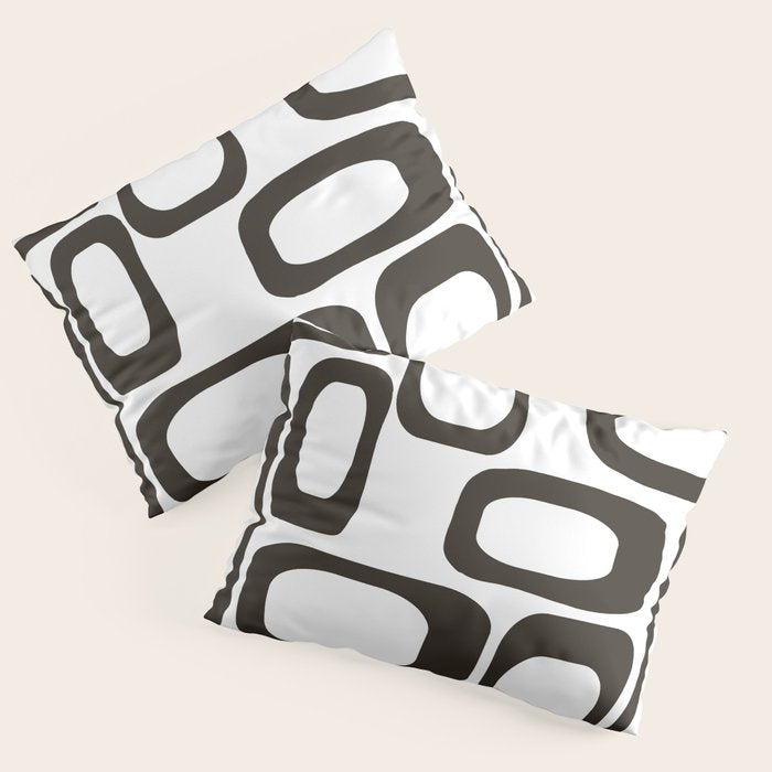 Mid Century Modern Shapes Black And White #society6 #buyart Pillow Sham Gallery Image 3