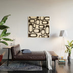 Mid Century Modern Shapes Black And White #society6 #buyart Wood Wall Art Gallery Image 2