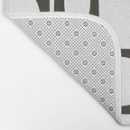 Mid Century Modern Shapes Black And White #society6 #buyart Bath Mat Gallery Image 2