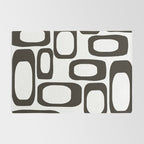 Mid Century Modern Shapes Black And White #society6 #buyart Rug Gallery Image 2